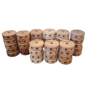 Tinkertoy Wooden Spools Lot of 42 Replacement Parts Building Toy Wood Retro